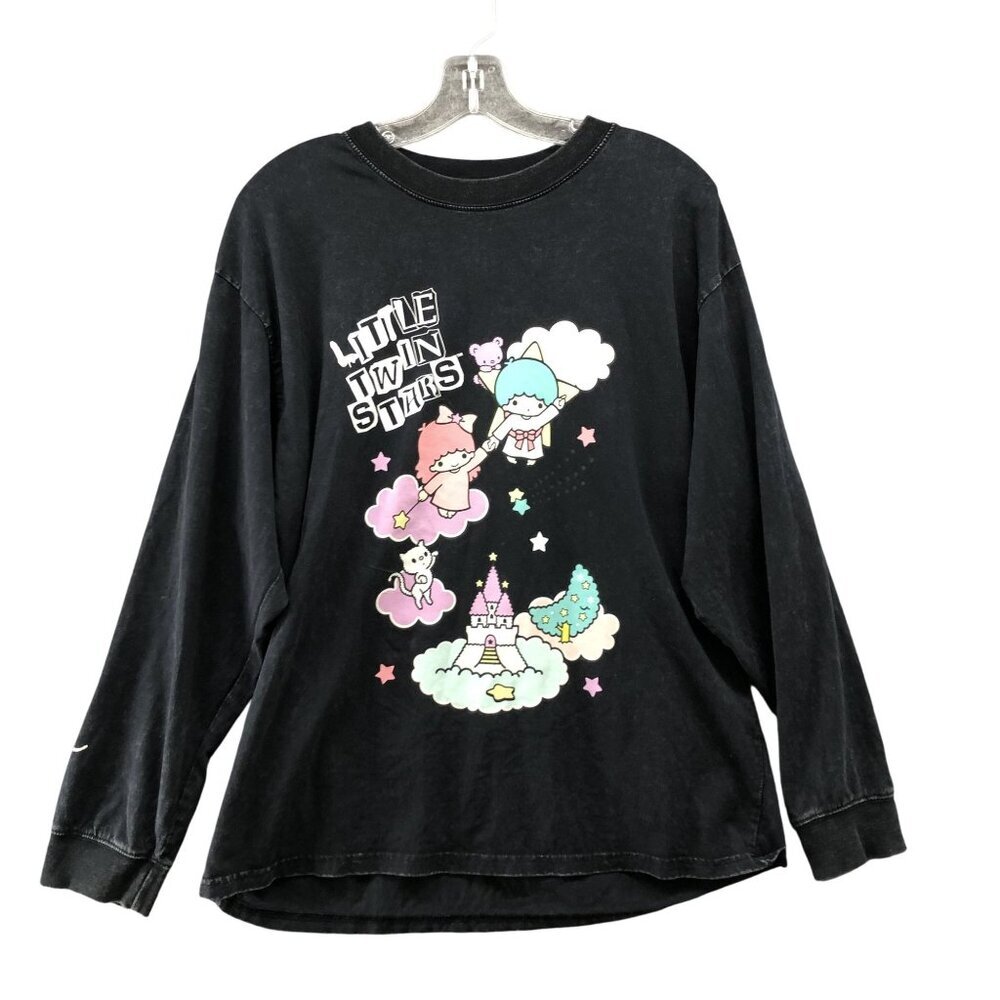 Forever 21 X Hello Kitty Little Twin Stars Oversized Tee Womens S Long Sleeve